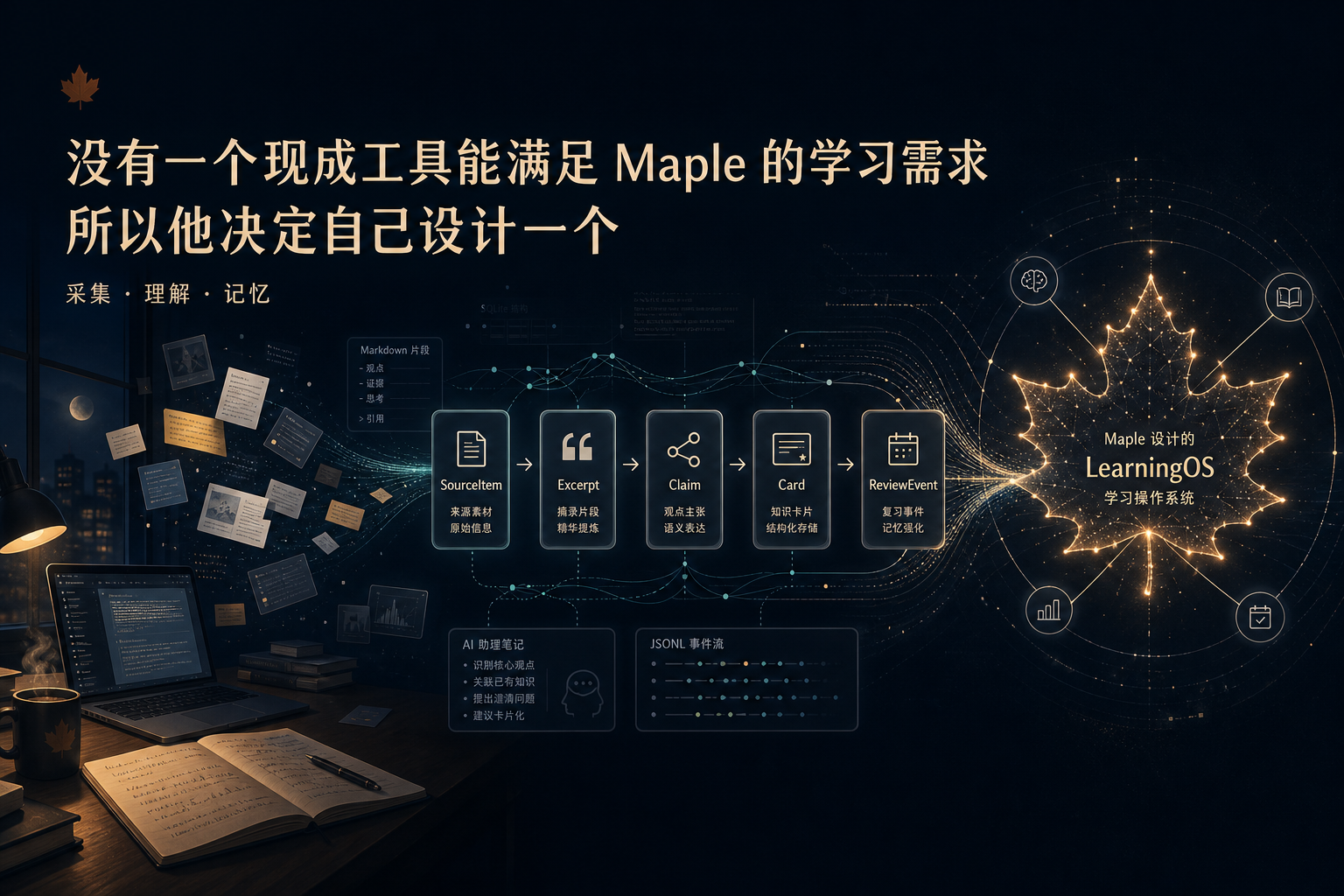 没有一个现成工具能满足 Maple 的学习需求，所以他决定自己设计一个 · 封面